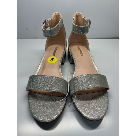 Steve Madden JFriday Ankle Strap Glitter Sandals, Women's Size 5M (H7) - Picture 7 of 11